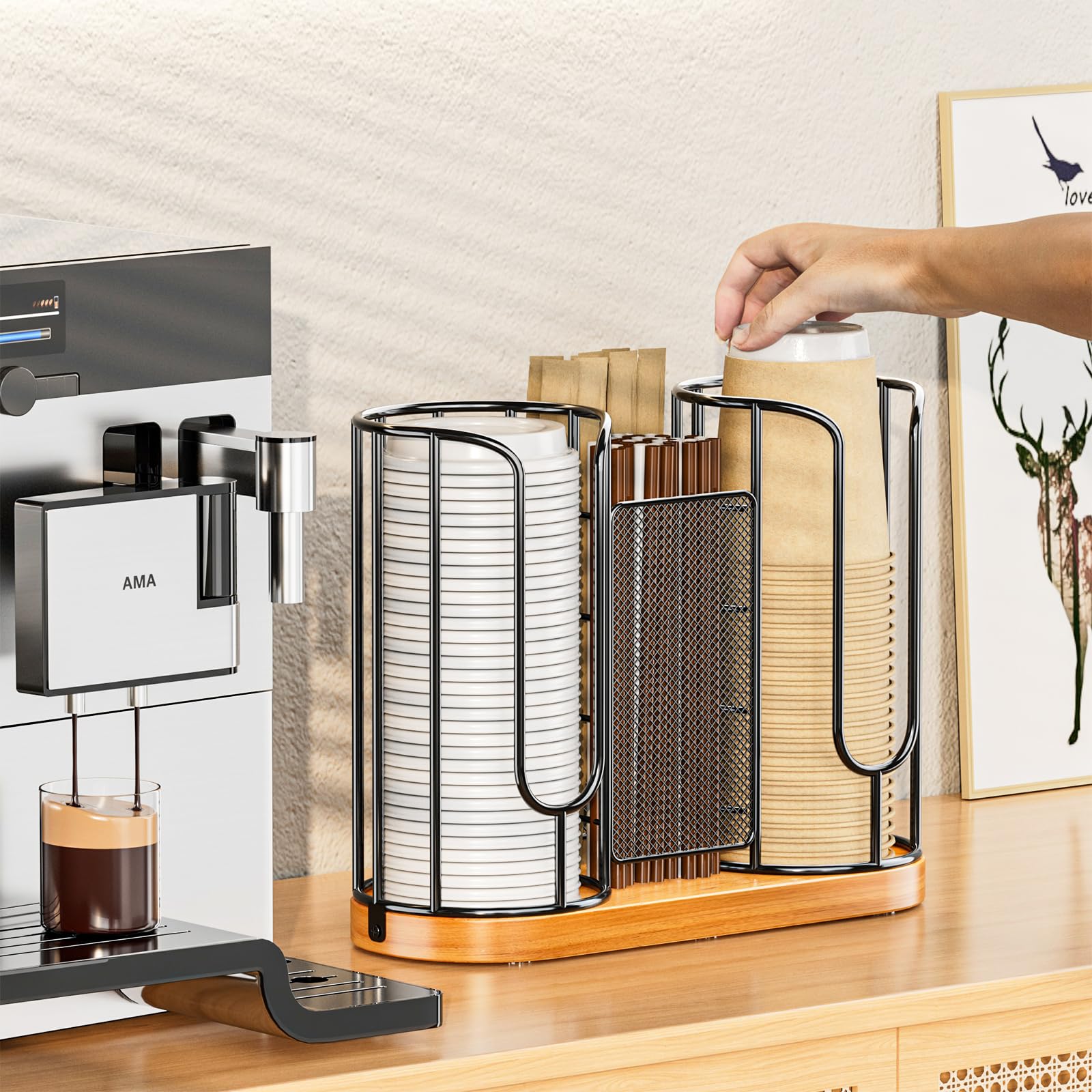 Amazon.co.jp: コーヒーカップと蓋ホルダー - 8オンス-24オンス